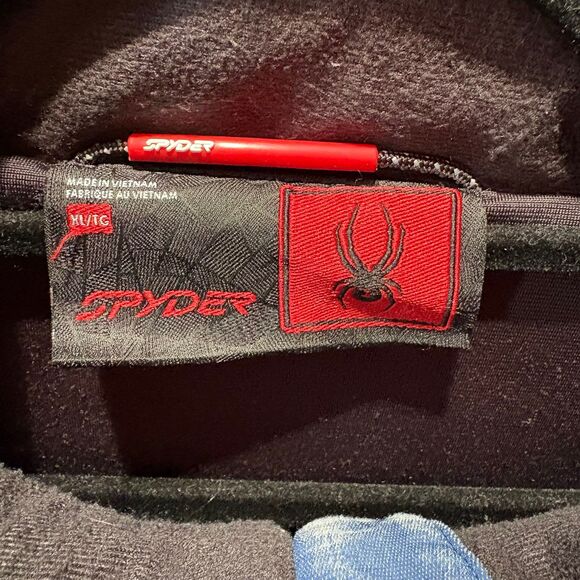 Vintage Spyder X Samuel Adams Blue Full Zip Insulated Ski Jacket XL - Picture 9 of 12